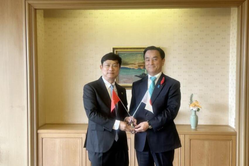 Lãnh đạo tỉnh Bình Dương gặp gỡ lãnh đạo tỉnh Yamaguchi và Bộ Tư pháp Nhật Bản