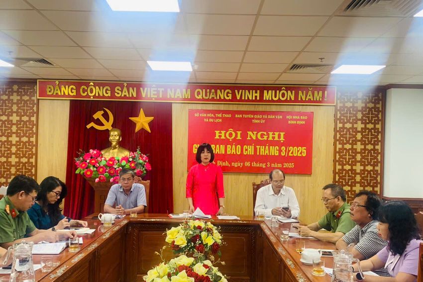 Ban Tuyên giáo và Dân vận Tỉnh ủy tổ chức Hội nghị giao ban báo chí tháng 3/2025