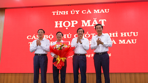 Tỉnh uỷ Cà Mau họp mặt cán bộ chủ chốt nghỉ hưu, lắng nghe ý kiến đóng góp về sự phát triển của tỉnh nhà