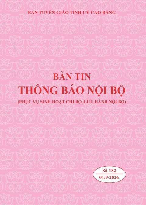 Bản tin Thông báo nội bộ số 182 - tháng 9/2026