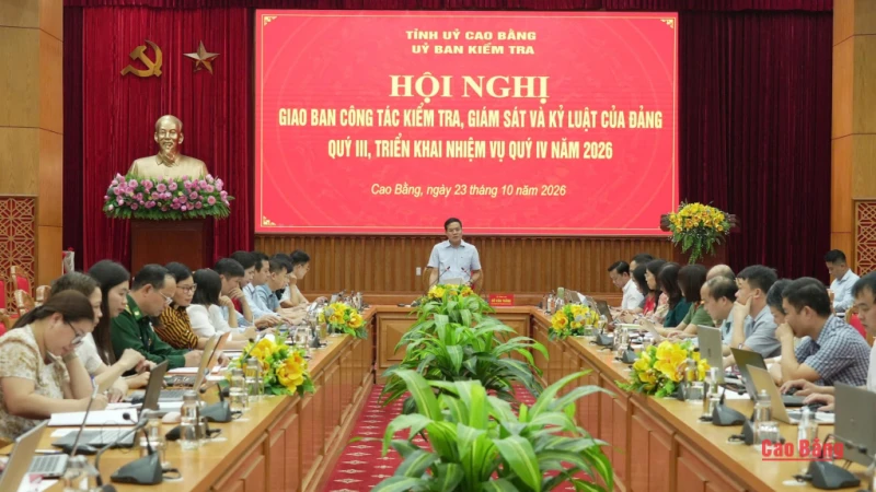 Ủy ban Kiểm tra Tỉnh ủy triển khai nhiệm vụ quý IV/2026
