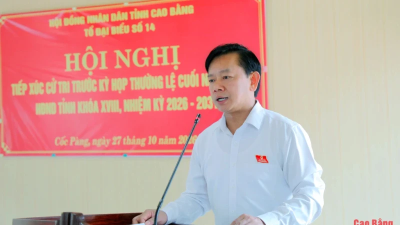 Phó Chủ tịch HĐND tỉnh Lã Hoài Nam tiếp xúc cử tri xã Cốc Pàng