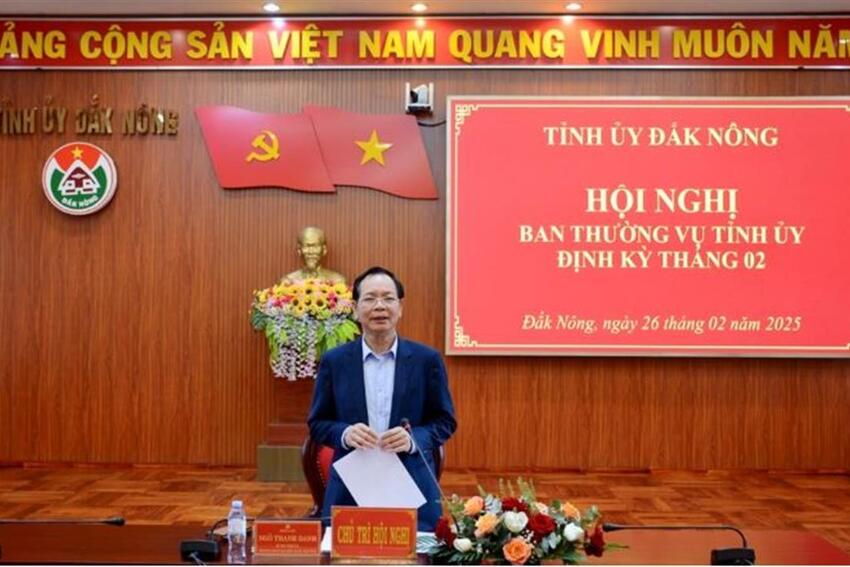 Hội nghị Ban Thường vụ Tỉnh ủy tháng 02/2025