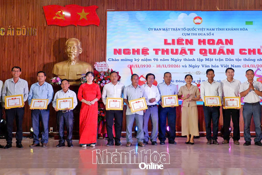 Xã Khánh Sơn giành giải nhất Liên hoan Nghệ thuật quần chúng Cụm thi đua số 4