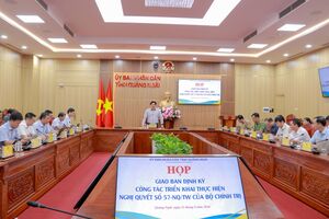Họp giao ban định kỳ đánh giá kết quả thực hiện Nghị quyết số 57-NQ/TW