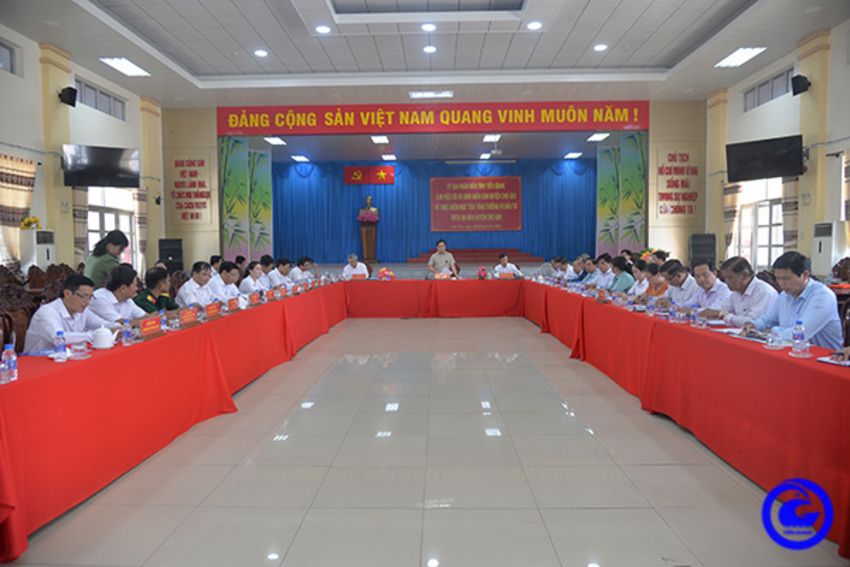 Phó Chủ tịch Thường trực Ủy ban nhân dân tỉnh Tiền Giang làm việc với huyện Chợ Gạo về thực hiện mục tiêu tăng trưởng