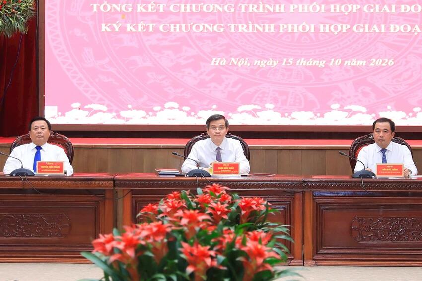 Học viện Chính trị quốc gia Hồ Chí Minh và Thành ủy Hà Nội tổng kết, ký kết chương trình phối hợp công tác giai đoạn 2026-2031