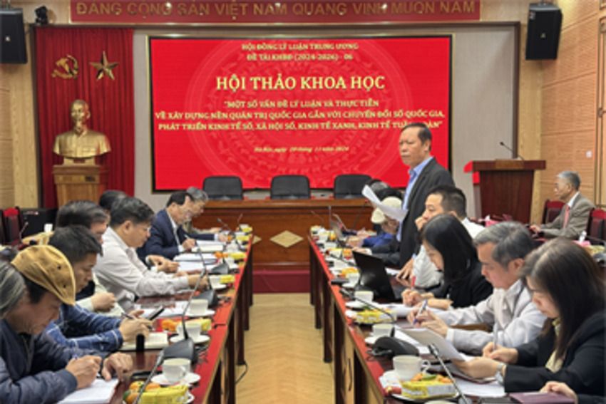 Hội thảo về xây dựng nền quản trị quốc gia gắn với với chuyển đổi số quốc gia, phát triển kinh tế số, xã hội số, kinh tế xanh, kinh tế tuần hoàn