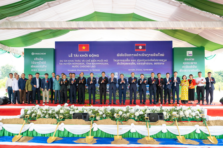 Vinachem tái khởi động dự án khai thác, chế biến muối mỏ kali tại Lào