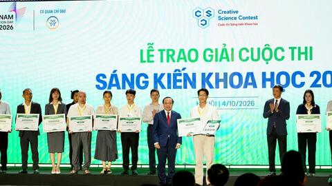 Sáng kiến Khoa học 2026: Vinh danh 15 giải thưởng vì cộng đồng