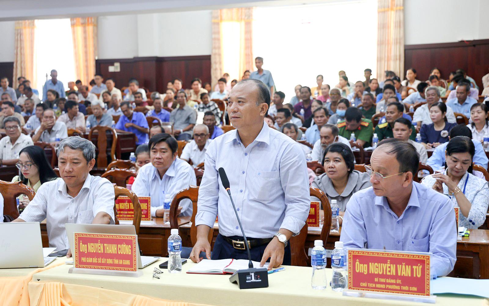 Tổ Đại biểu số 10 HĐND tỉnh An Giang tiếp xúc cử tri hai phường Tịnh Biên, Thới Sơn và xã An Cư