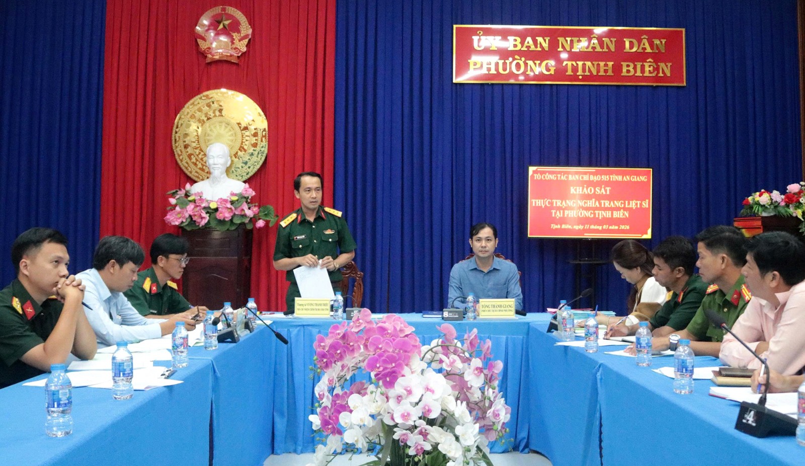 Ban Chỉ đạo 515 tỉnh An Giang khảo sát Nghĩa trang Liệt sĩ Tịnh Biên