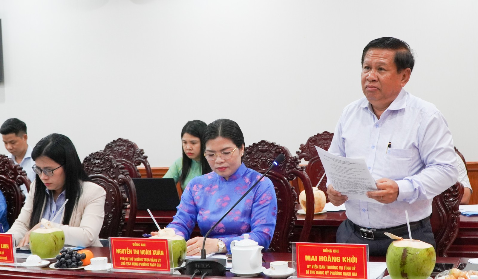 Đoàn Kiểm tra, giám sát số 29 của Bộ Chính trị, Ban Bí thư làm việc với Đảng ủy phường Rạch Giá