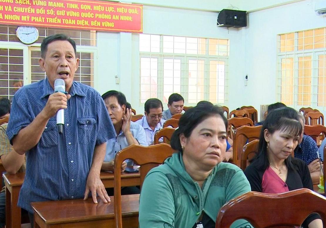 Đại biểu HĐND hai cấp tiếp xúc cử tri xã Nhơn Mỹ