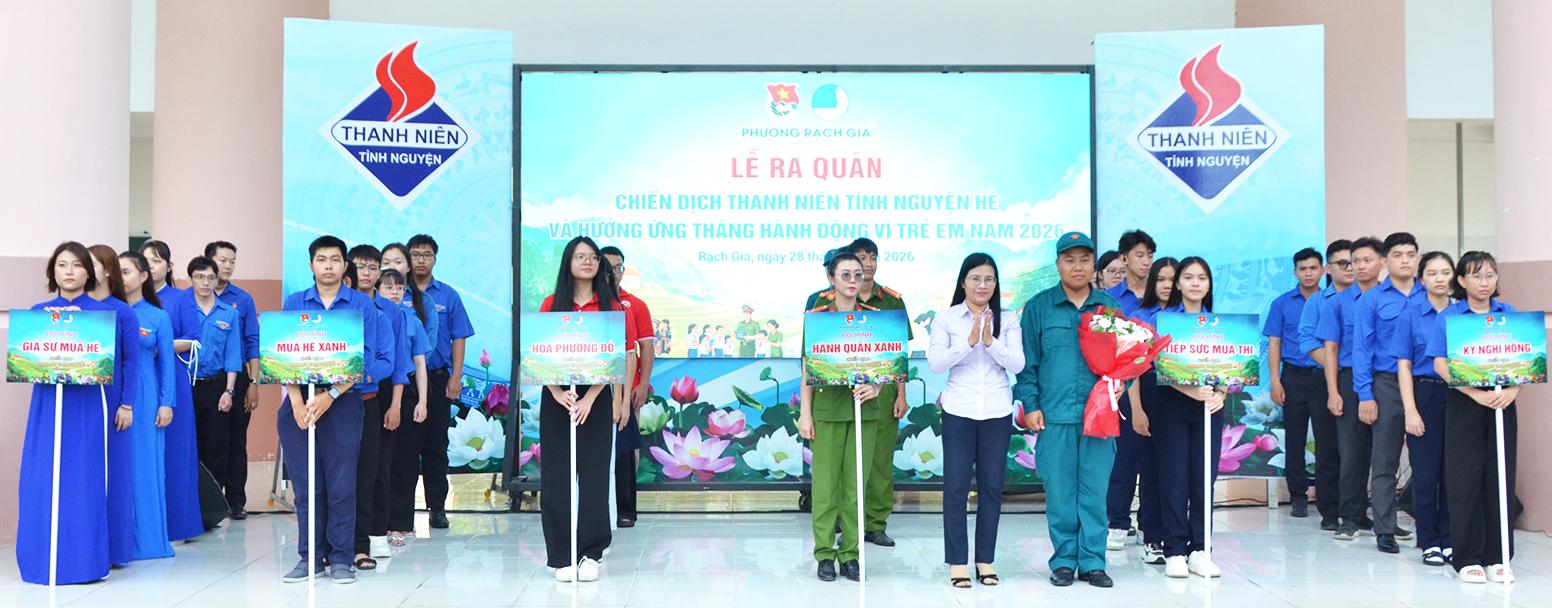 Đoàn phường Rạch Giá ra quân Chiến dịch