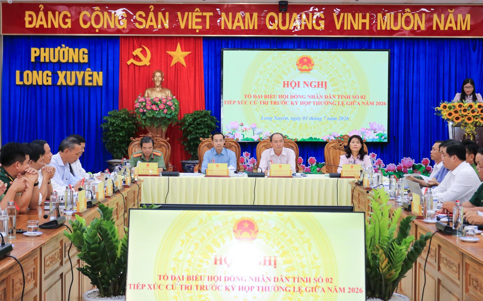 Tổ đại biểu số 2 HĐND tỉnh An Giang khóa XI, nhiệm kỳ 2026-2031 tiếp xúc cử tri