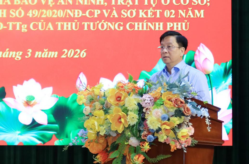 Ủy viên Ban Chấp hành Trung ương Đảng, Phó bí thư Tỉnh ủy, Chủ tịch UBND tỉnh, Trưởng Ban Chỉ đạo “Thực hiện phong trào toàn dân bảo vệ an ninh Tổ quốc tỉnh” Hồ Văn Mừng phát biểu kết luận