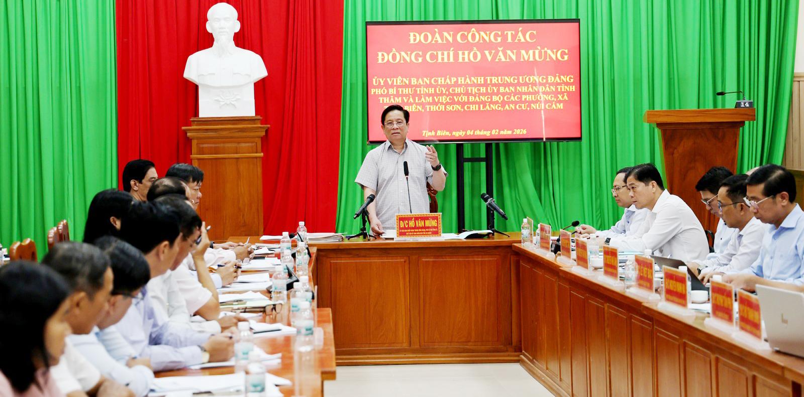 Chủ tịch UBND tỉnh An Giang Hồ Văn Mừng: Các địa phương tập trung cao độ thực hiện tốt nhiệm vụ năm 2026