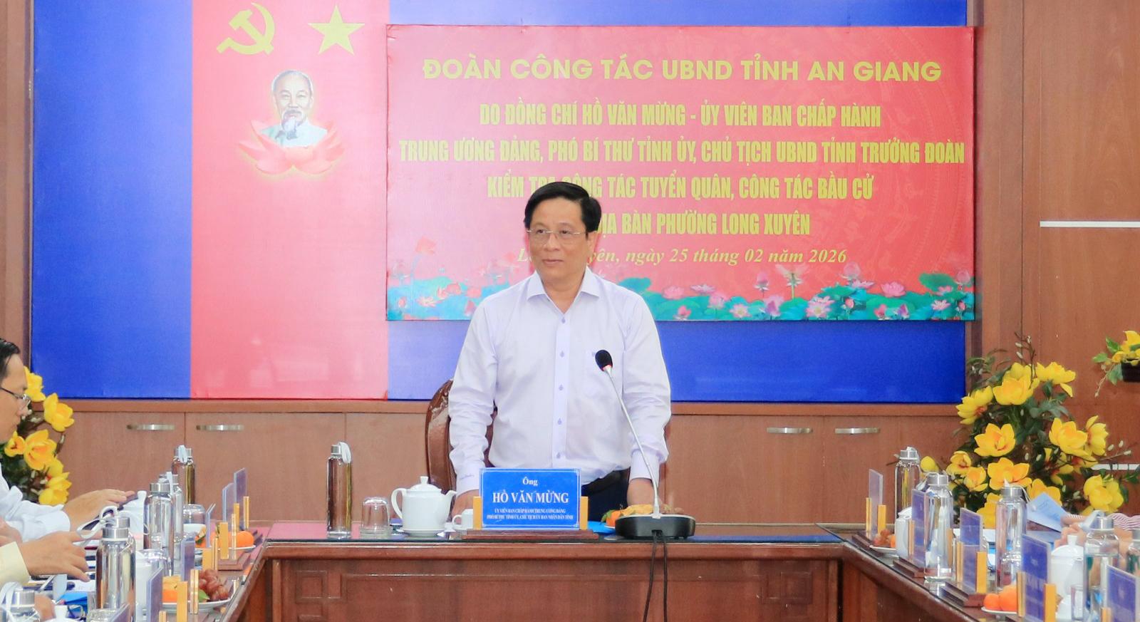 Ủy viên Ban Chấp hành Trung ương Đảng, Phó Bí thư Tỉnh ủy, Chủ tịch UBND tỉnh An Giang Hồ Văn Mừng phát biểu kết luận