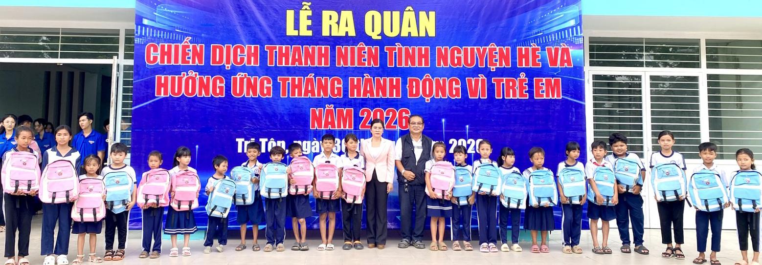 Hơn 740 triệu đồng thực hiện công trình thanh niên và an sinh xã hội tại xã Tri Tôn