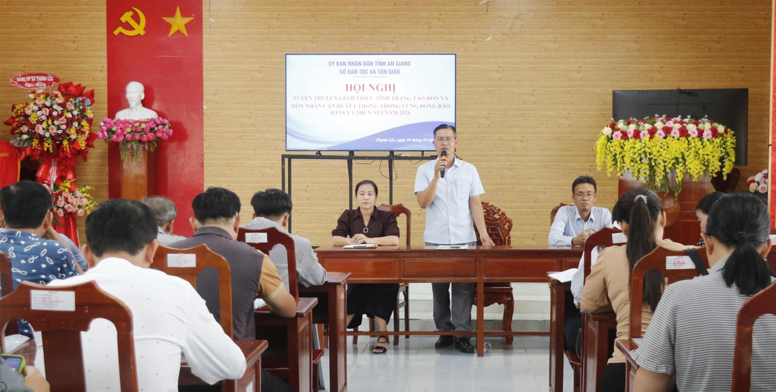 Tuyên truyền phòng, chống tảo hôn và hôn nhân cận huyết thống tại xã Thạnh Lộc