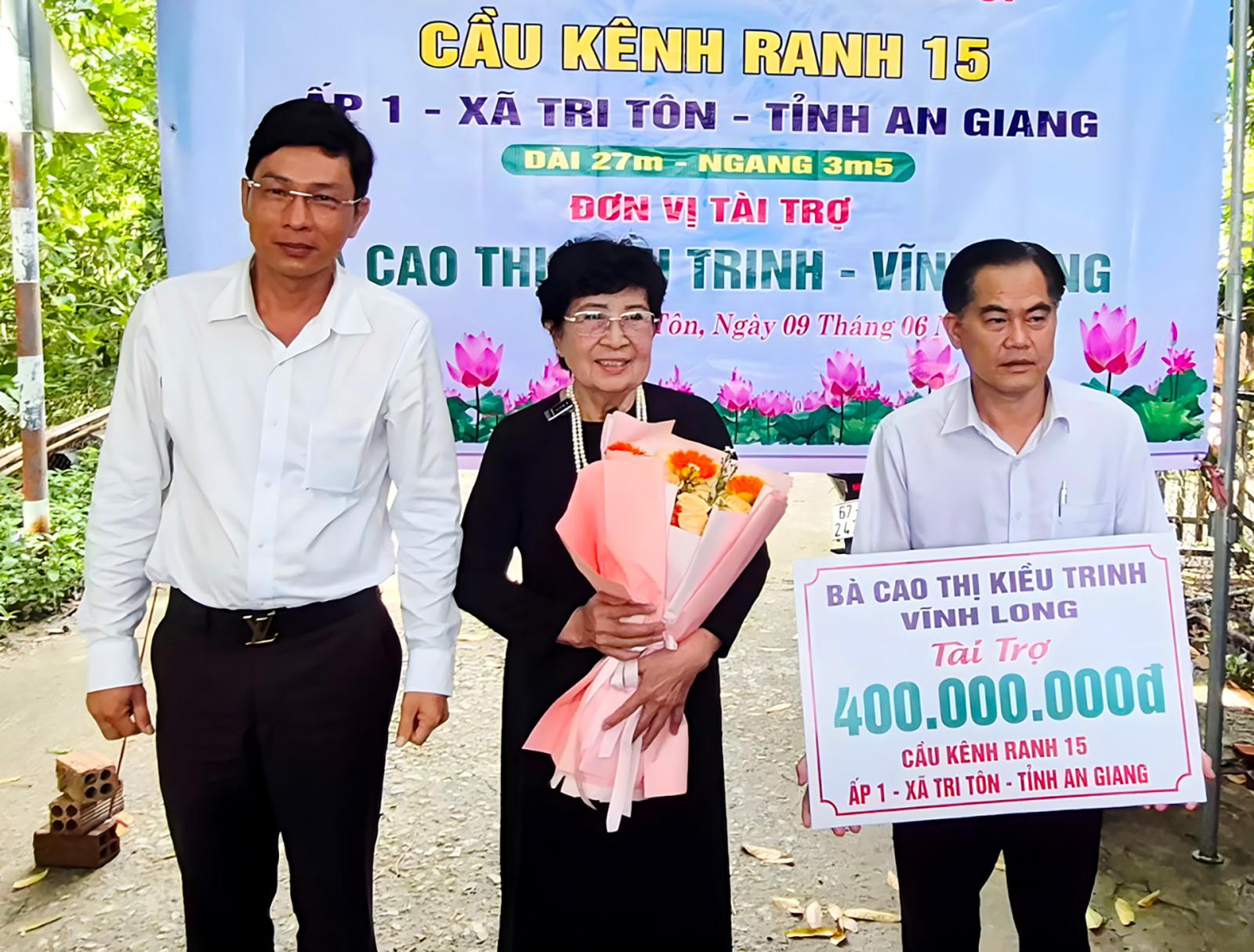 Xã Tri Tôn khởi công xây dựng cầu Kênh Ranh 15