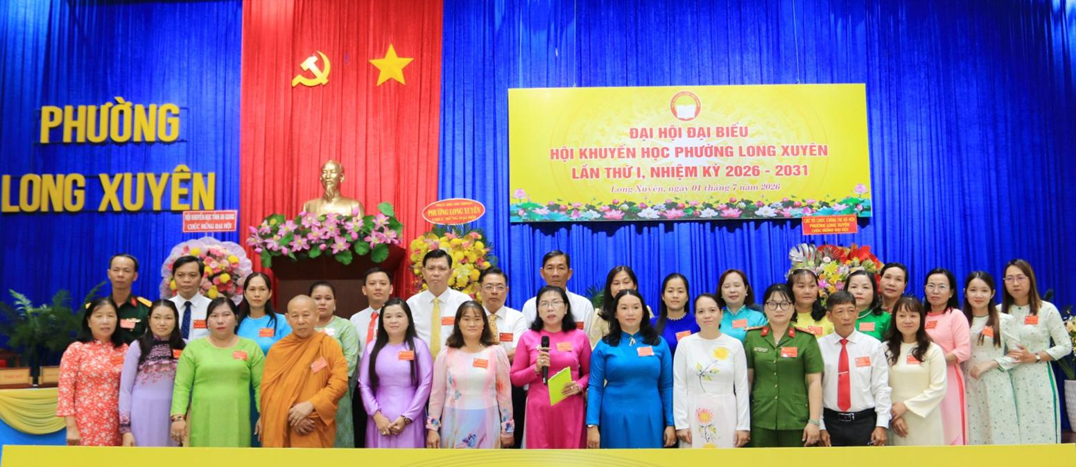 Đại hội đại biểu Hội Khuyến học phường Long Xuyên nhiệm kỳ 2026 - 2031 Ban Chấp hành khoá mới ra mắt trước Đại hội