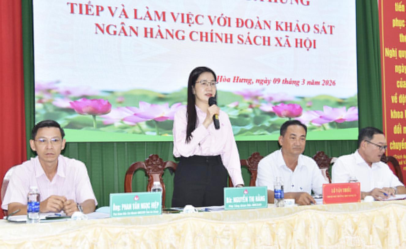 Tổng dư nợ các chương trình tín dụng chính sách tại xã Vĩnh Hòa Hưng đạt hơn 86,2 tỷ đồng