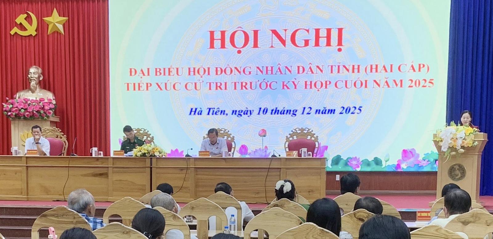 Đại biểu HĐND tỉnh An Giang tiếp xúc cử tri phường Hà Tiên và Tô Châu