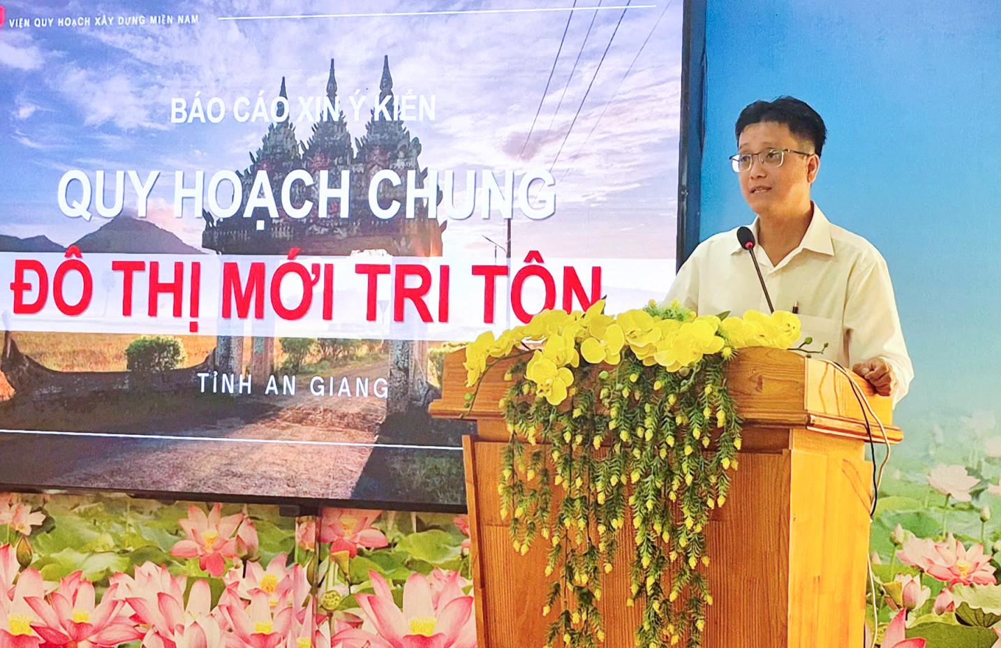 Lấy ý kiến Đồ án Quy hoạch chung đô thị mới xã Tri Tôn đến năm 2050