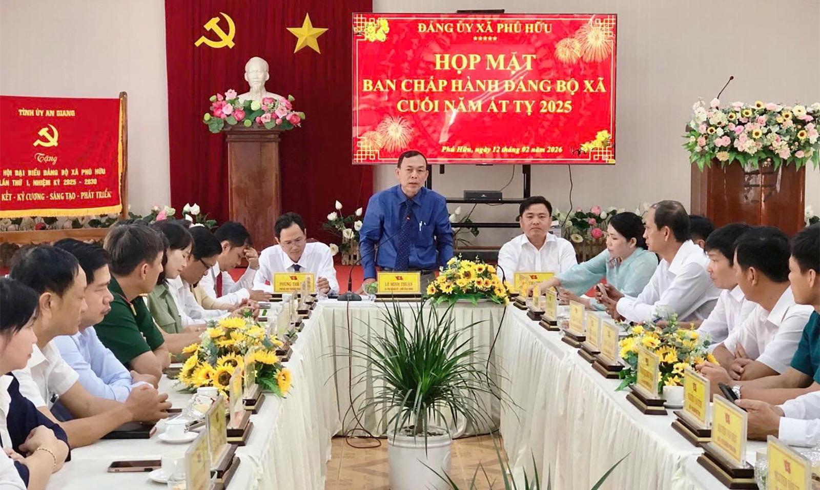 Xã Phú Hữu tập trung thực hiện thắng lợi nhiệm vụ năm 2026