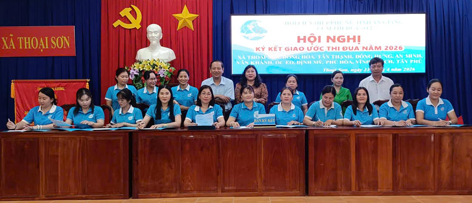 Cụm Thi đua số 2 Hội Liên hiệp Phụ nữ tỉnh An Giang ký kết giao ước thi đua năm 2026