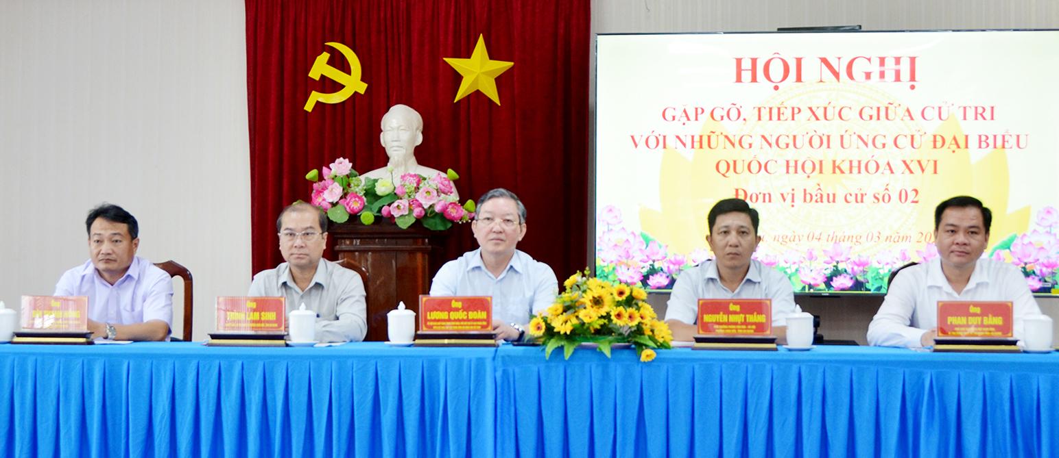 Ứng cử viên đại biểu Quốc hội tiếp xúc cử tri các xã Phú Hữu, Nhơn Hội và An Phú