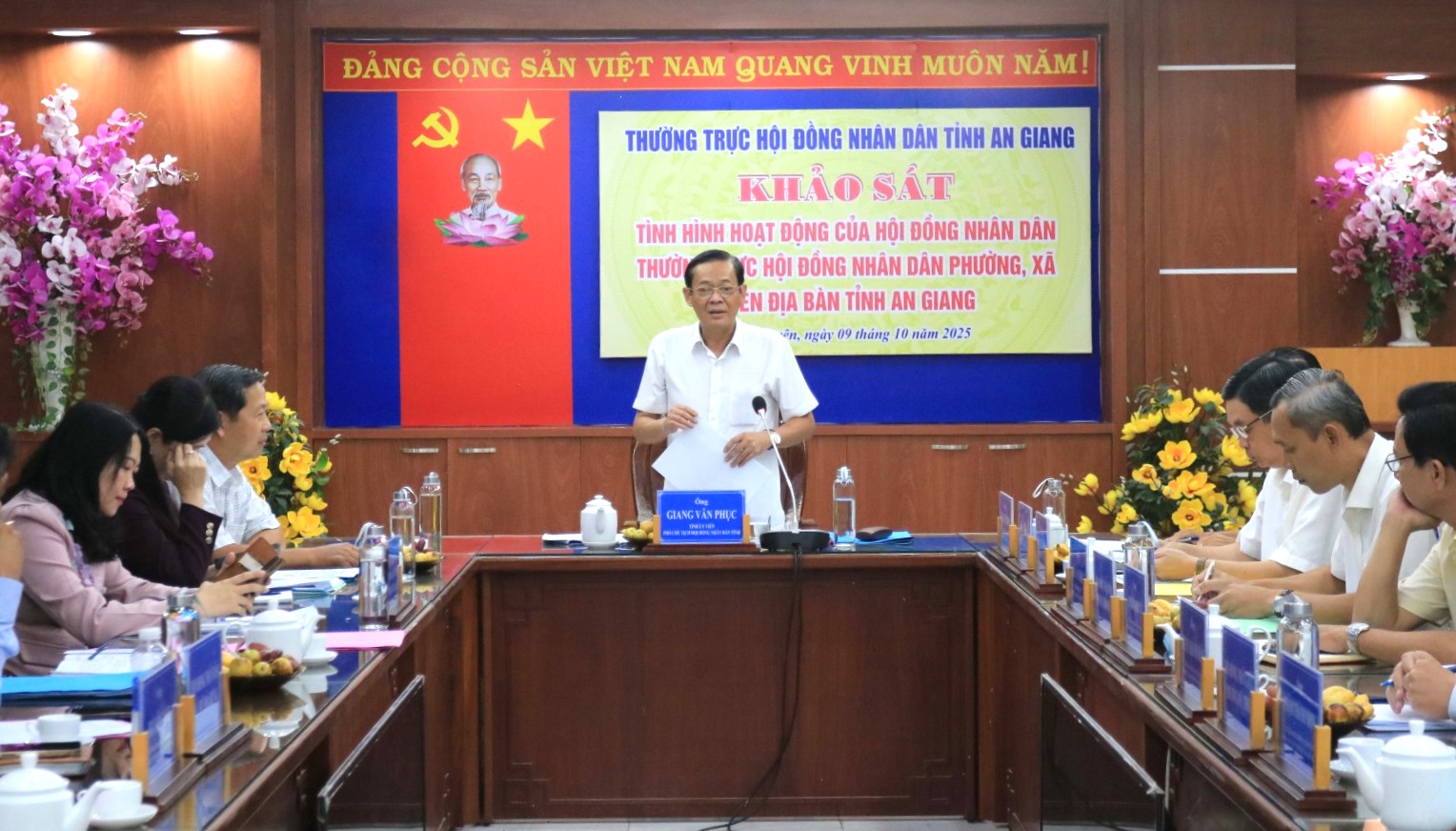 Đồng chí Giang Văn Phục, Tỉnh ủy viên, Phó Chủ tịch HĐND tỉnh phát biểu chỉ đạo