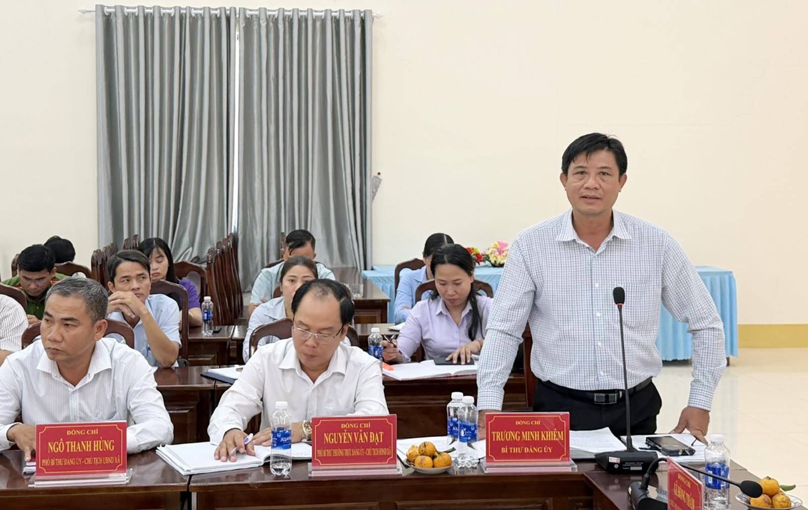 Đoàn kiểm tra của Ban Thường vụ Tỉnh ủy An Giang làm việc với xã Định Hòa