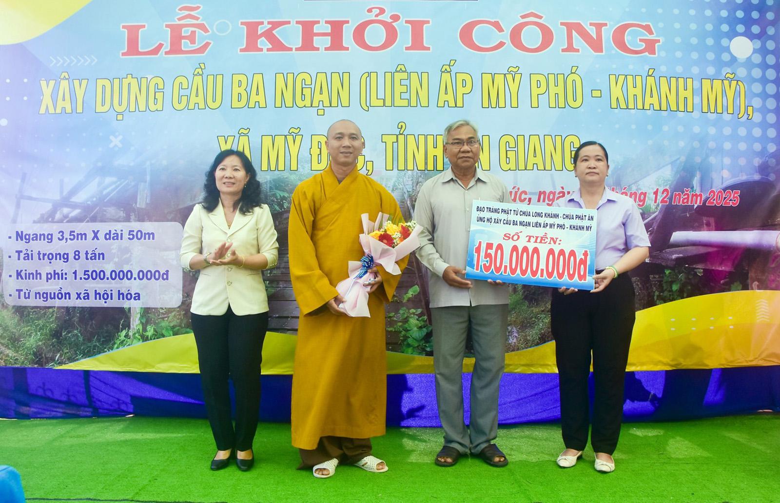 Xã Mỹ Đức: Khởi công xây dựng cầu Ba Ngạn