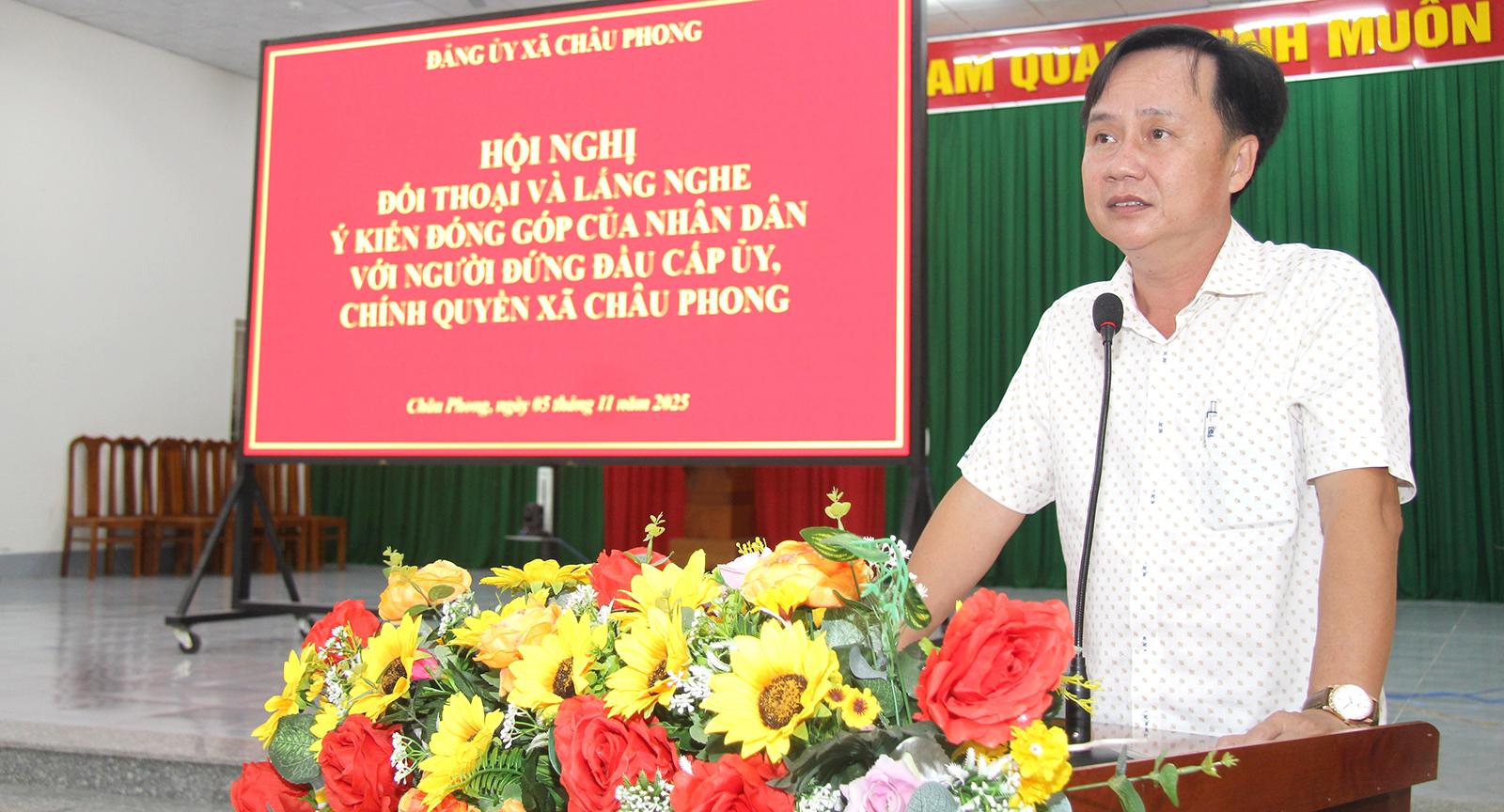 Xã Châu Phong đối thoại với Nhân dân