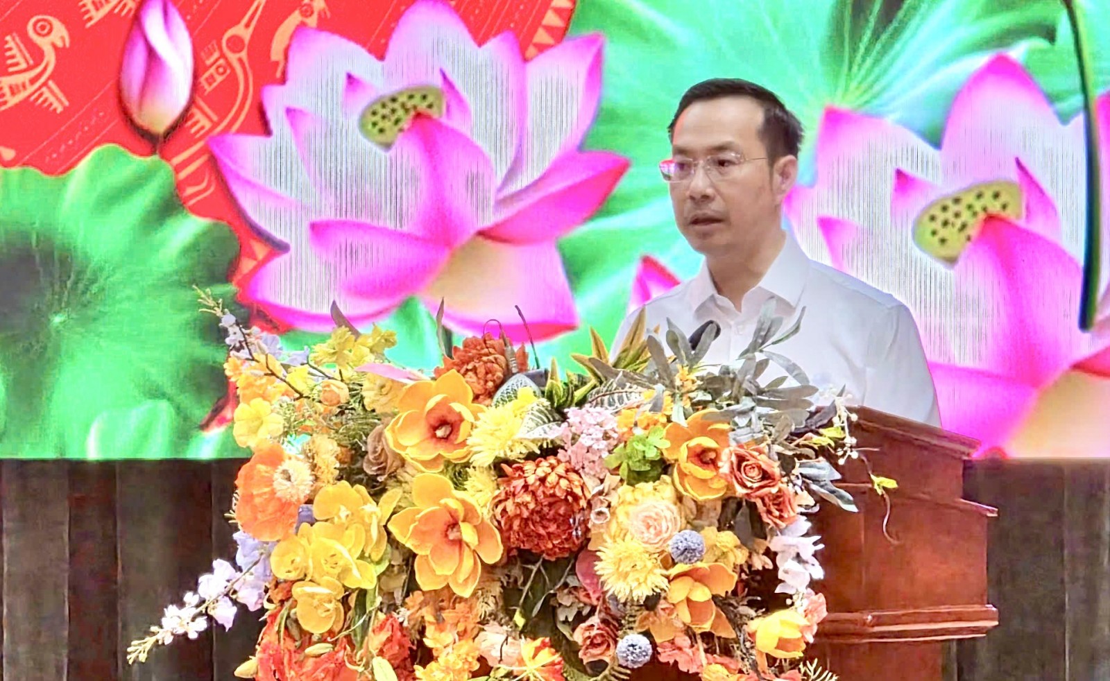 Phó Bí thư Thường trực Tỉnh ủy, Chủ tịch HĐND tỉnh Nguyễn Thanh Nhàn phát biểu khai mạc