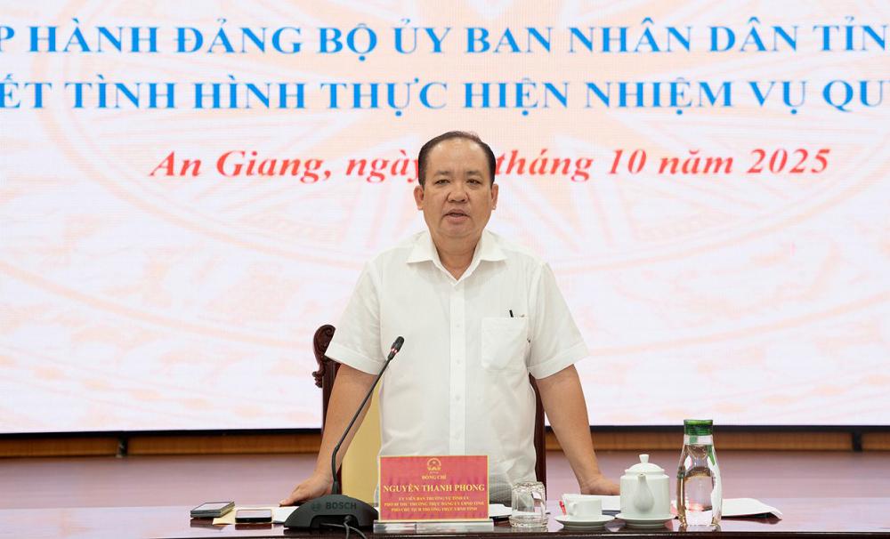 Ban Chấp hành Đảng bộ UBND tỉnh An Giang sơ kết tình hình thực hiện nhiệm vụ quý III năm 2025