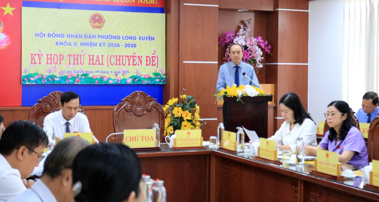 Ông Lâm Quang Thi, Tỉnh ủy viên, Bí thư Đảng ủy, Chủ tịch HĐND phường phát biểu kết luận