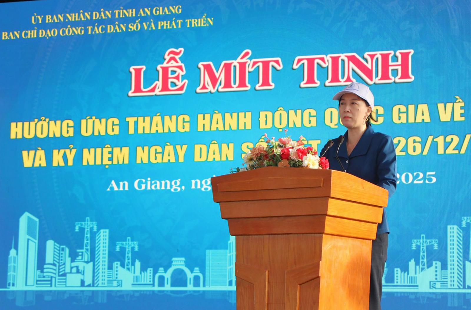 An Giang mít tinh hưởng ứng Tháng hành động quốc gia về dân số và Ngày Dân số Việt Nam 26/12