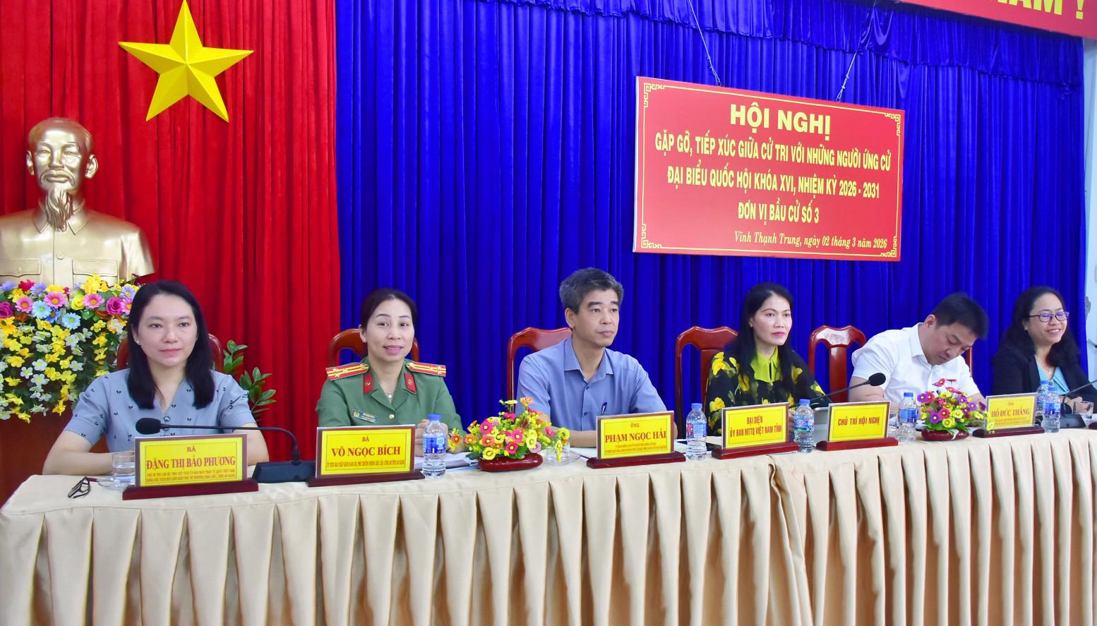 Ứng cử viên đơn vị bầu cử số 3 tiếp xúc cử tri, vận động bầu cử đại biểu Quốc hội