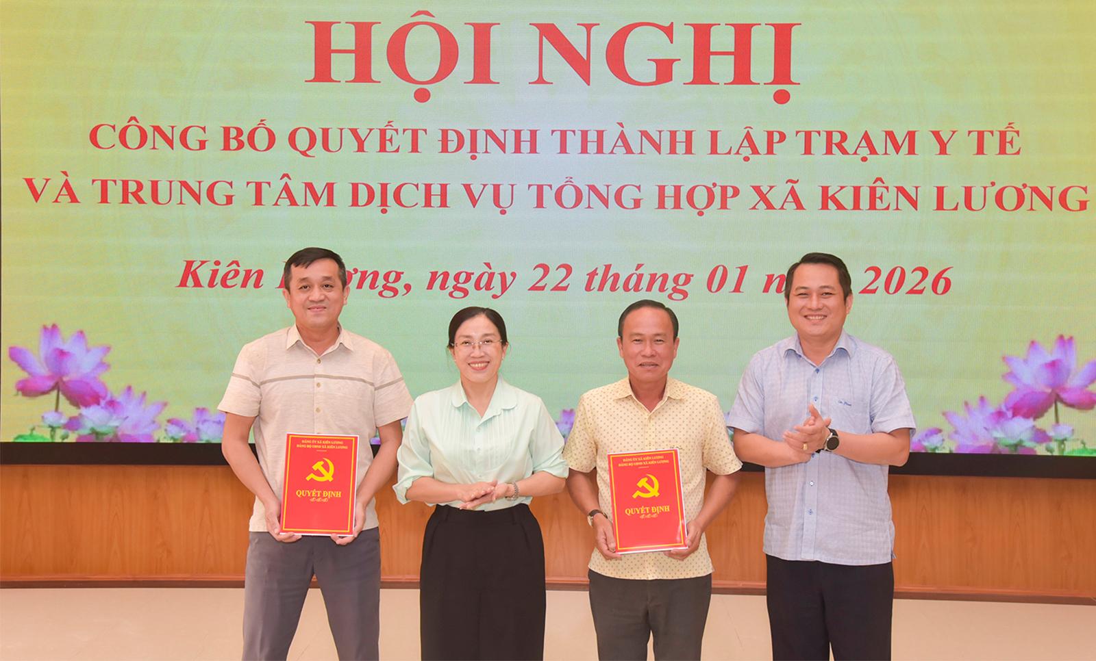 Xã Kiên Lương thành lập các đơn vị sự nghiệp