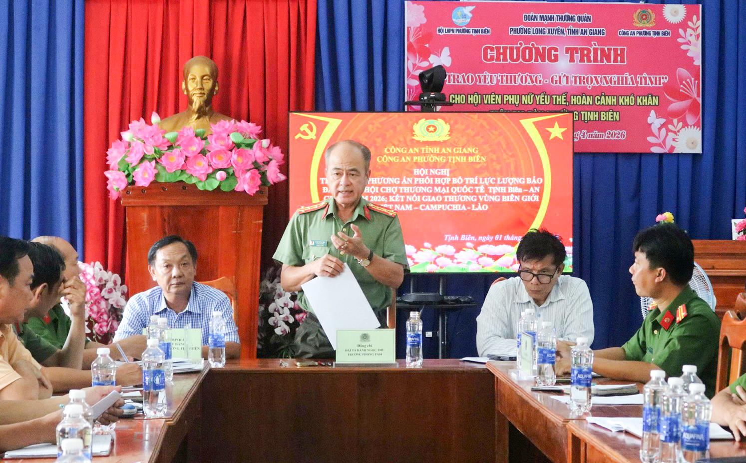Đảm bảo an ninh, trật tự Hội chợ Thương mại quốc tế Tịnh Biên - An Giang năm 2026