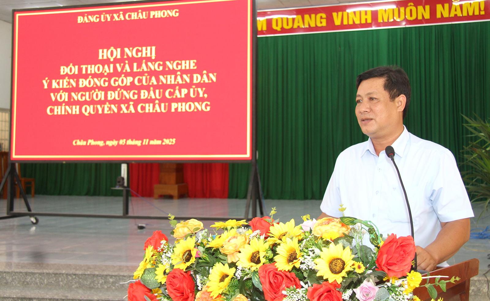 Xã Châu Phong đối thoại với Nhân dân