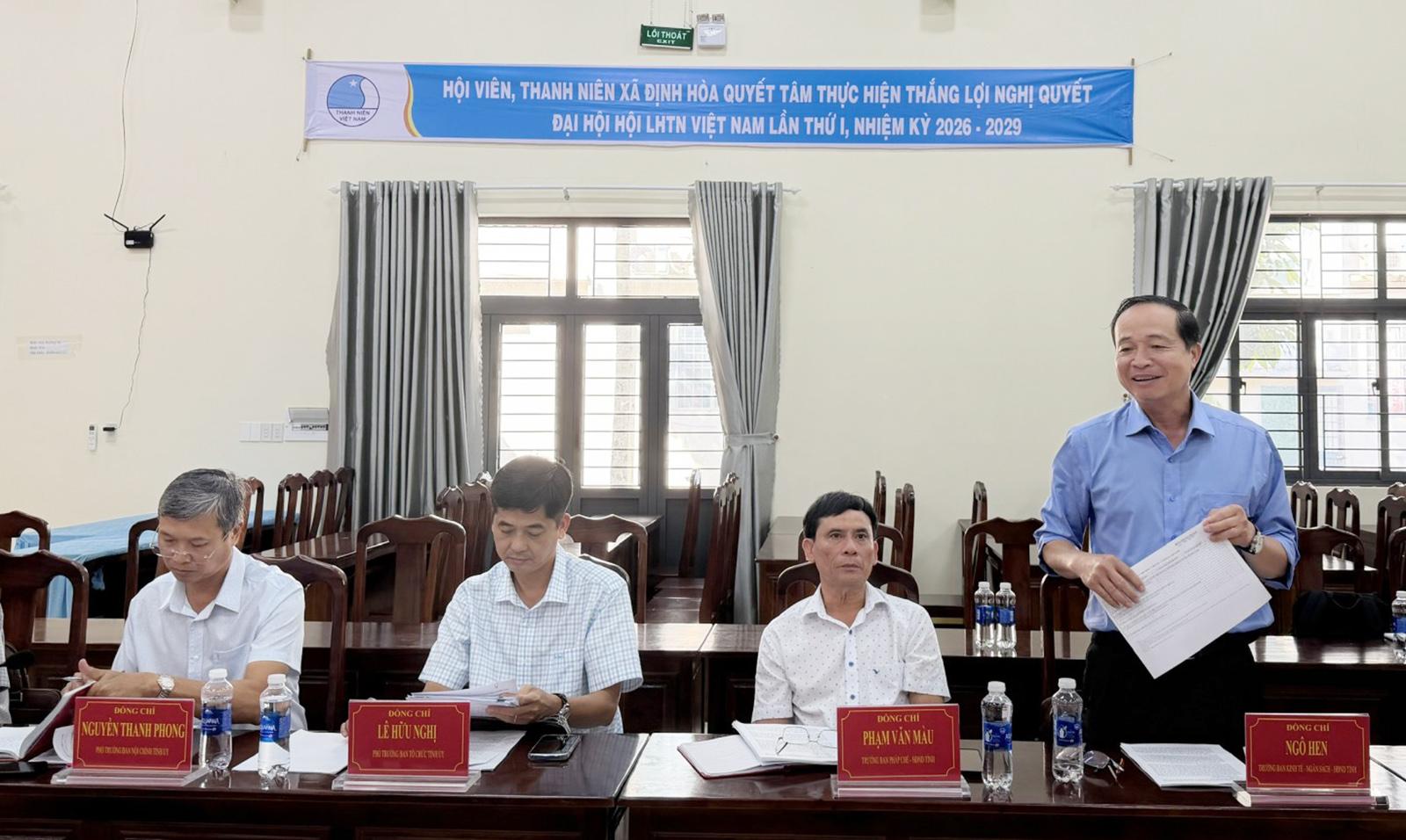 Đoàn kiểm tra của Ban Thường vụ Tỉnh ủy An Giang làm việc với xã Định Hòa