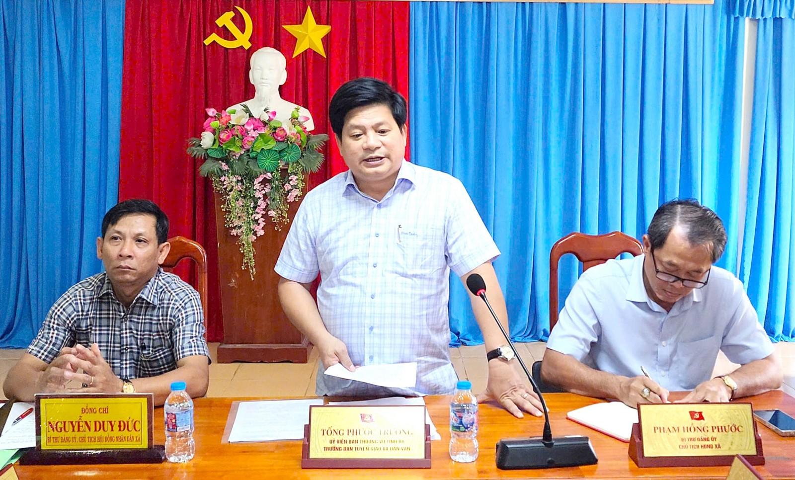 Kiểm tra công tác chuẩn bị bầu cử tại các xã Thạnh Mỹ Tây, Vĩnh Thạnh Trung