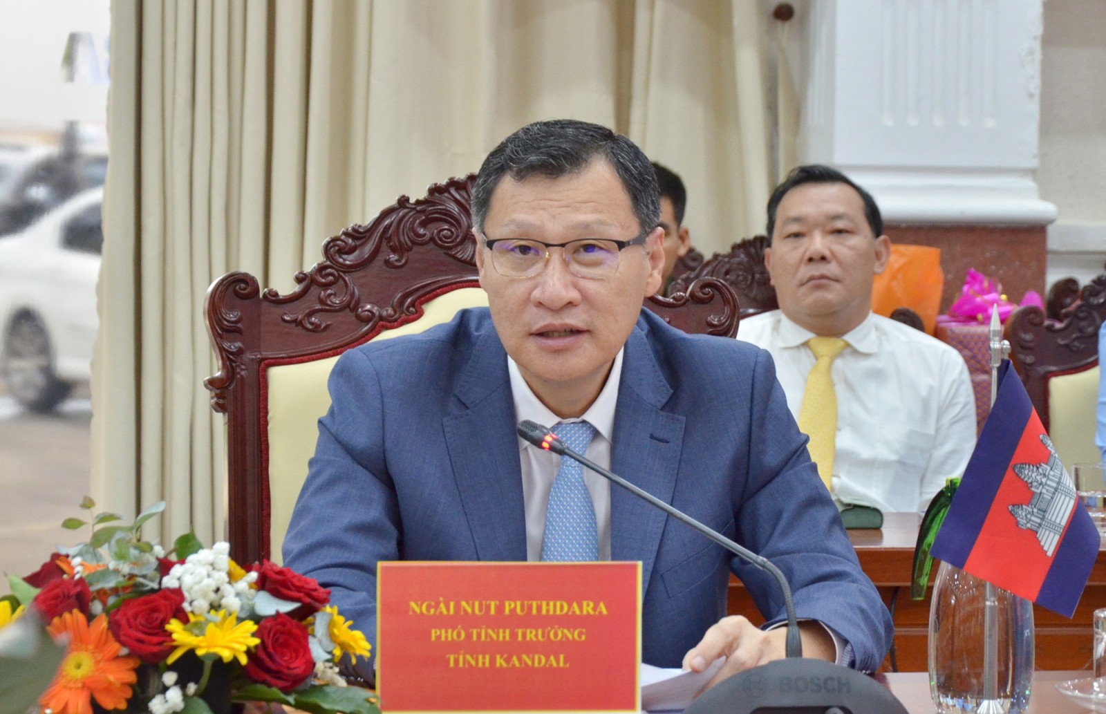 Đoàn đại biểu tỉnh Kandal thăm, chúc tết UBND tỉnh An Giang