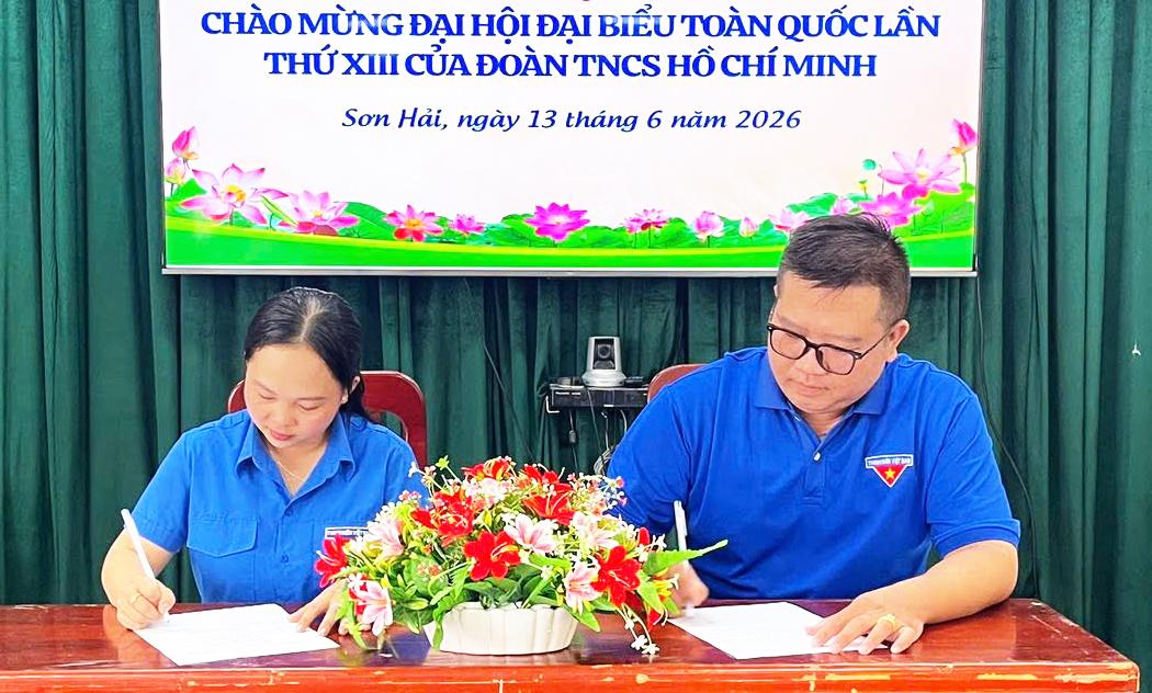 Tuổi trẻ Sơn Hải và An Minh ký kết đồng hành vì cộng đồng