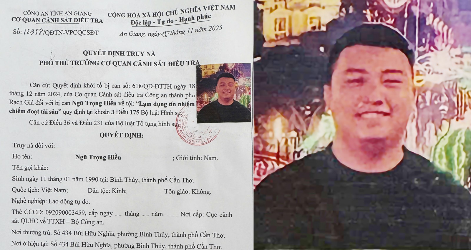 Truy nã đối tượng thuê xe ô tô tự lái rồi bỏ trốn